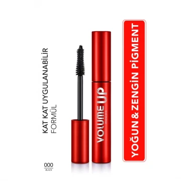 Flormar Volume Up Yüksek Pigmentli & Hacim Etkili Kat Kat Uygulanabilir Maskara