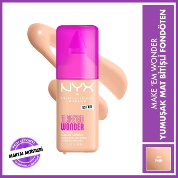 Nyx Professional Makeup Make em Wonder Fondöten 03 Fair