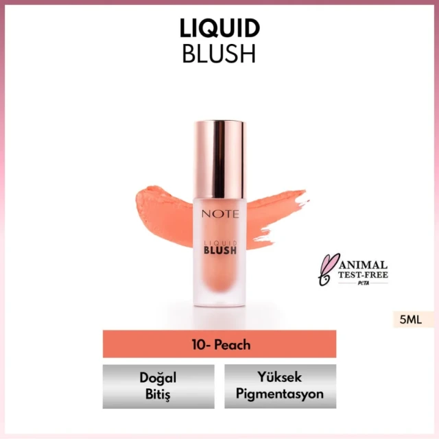 Note Nemlendirici Etkili Işıltılı Likit Allık 10 Peach