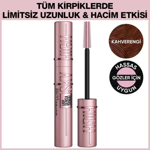 Maybelline New York Lash Sensational Sky High Kahverengi Maskara