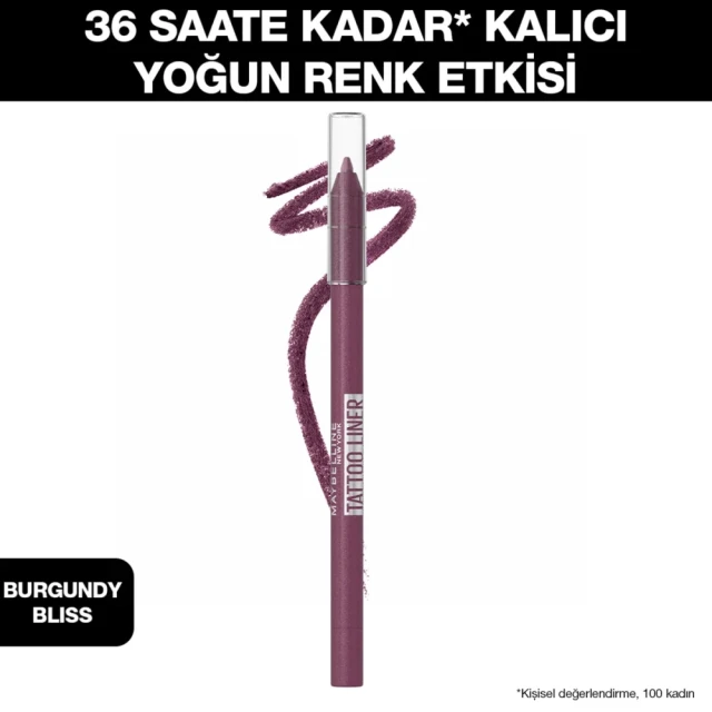 Maybelline New York Tattoo Liner Jel Göz Kalemi Burgundy Bliss