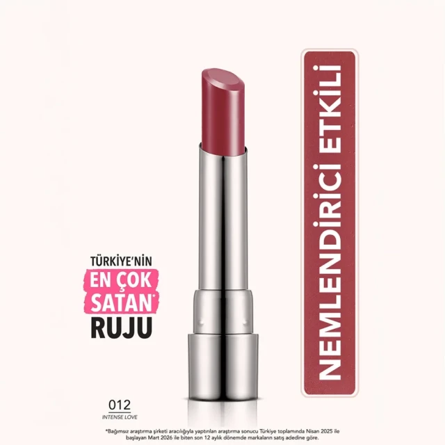 Flormar Sheer Up Parlak Bitişli Nemlendirici Etkili Ruj No: 012 Intense Love Flormar Sheer Up Parlak Bitişli Nemlendirici Etkili Ruj No: 012 Intense Love