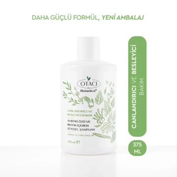 Otacı Botanics+ Canlandırıcı & Besleyici Bitkisel Bakım Şampuanı 375 ml 