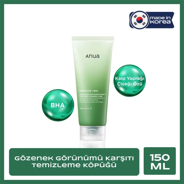 Anua Heartleaf Quercetinol Temizleme Köpüğü 150 ml