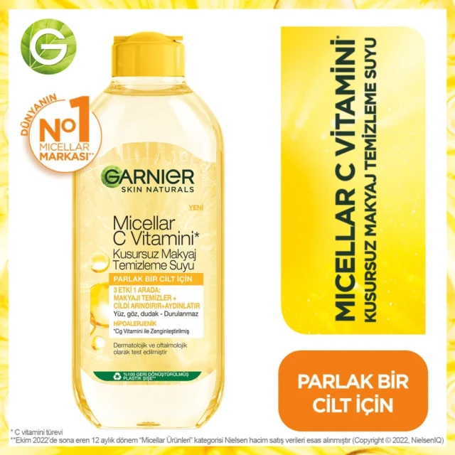 Garnier Micellar C Vitamini Kusursuz Makyaj Temizleme Suyu 400 ml