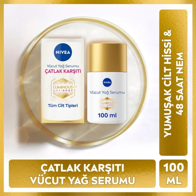 Nivea Luminous630 Çatlak Karşıtı Nemlendirici Vücut Yağ Serumu 100 ml Nivea Luminous630 Çatlak Karşıtı Nemlendirici Vücut Yağ Serumu 100 ml