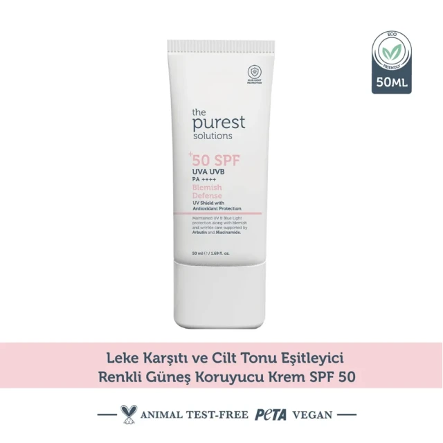 The Purest Solutions Lekeli Cilt Yüz Güneş Kremi 50+ SPF50 ml