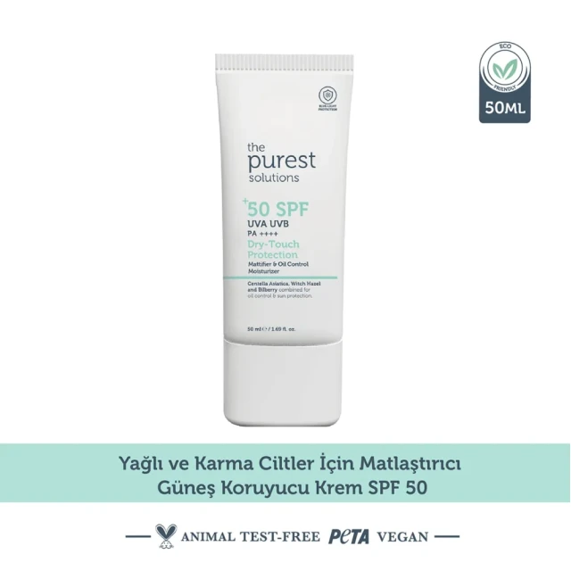 The Purest Solutions Yağlı Cilt Yüz Güneş Kremi 50+ SPF50 ml
