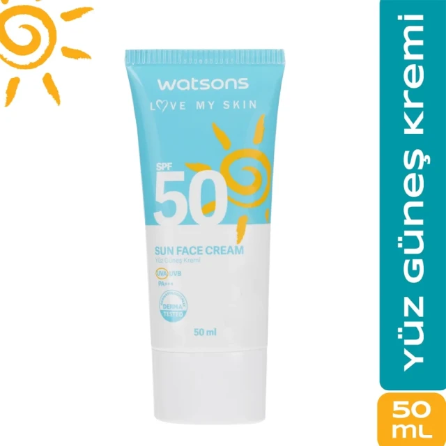 Watsons Sun Yüz Güneş Kremi SPF50 50 ml