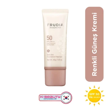Frudia Bare Skin Fondöten Etkili Renkli Yüz Güneş Kremi SPF50 PA++++ 40 g