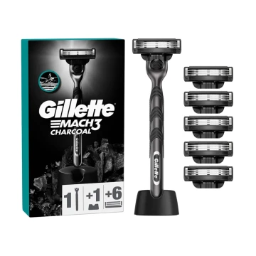 Gillette M3 Charcoal Tıraş Makinesi + 6 Yedek Bıçak Seti