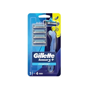 Gillette Sensor 3 Plus Comfort Tıraş Makinesi + 4 Yedek Başlık