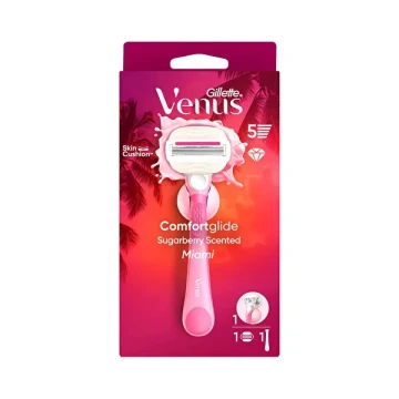 Gillette Venus ComfortGlide Sugarberry Kokulu Miami Kadın 5 Bıçaklı Tıraş Makinesi