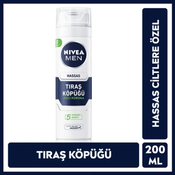 Nivea Men Erkek Hassas Ciltler için Koruyucu Tıraş Köpüğü 200 ml