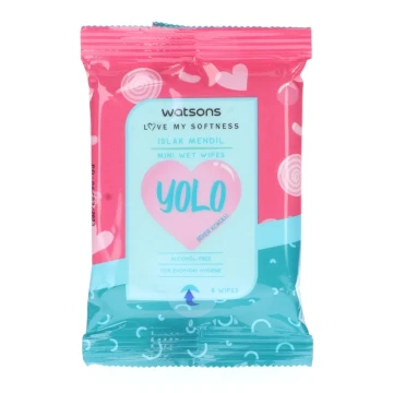 Watsons Mini Islak Mendil Yolo Şeker Kokulu 3x8 Adet Watsons Mini Islak Mendil Yolo Şeker Kokulu 3x8 Adet