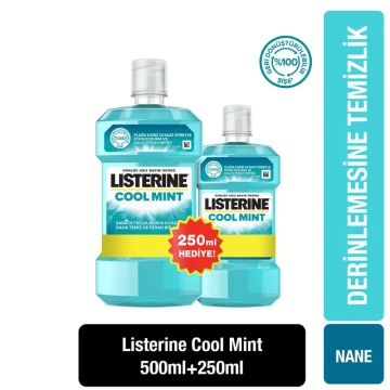 Listerine Ağız Bakım Suyu Cool Mint 500 ml + 250 ml