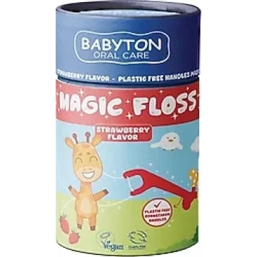 Babyton Magic Floss Çilek Aromalı 30'lu Çocuk Diş İpi