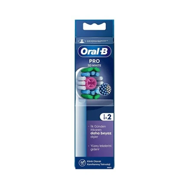 Oral-B Şarjlı Diş Fırçası Yedek Başlığı 3D White X-Filament 2'li